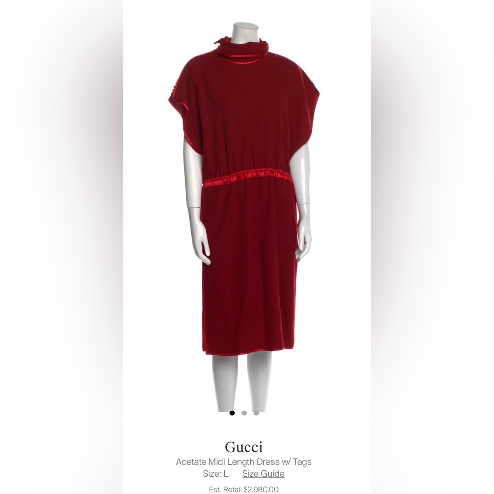 Gucci Red Shift Dress